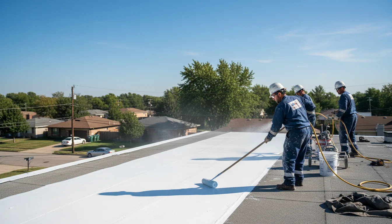 Commercial roof coating in Gustine, TX near me